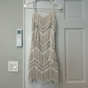 Lulus Fringe Sequin Dress
